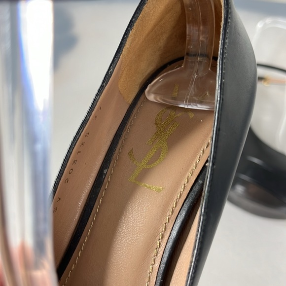 YSL Studio Platform Pump 75 Split Wedge Flatform Mary Jane Rodin Heels Wood Ankl - Picture 8 of 8